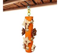 Genérico Chewing Parrot Toys, Natural Wooden Teeth Grinding, 10.4 Inch Durable Bird Chew Accessory with Hanging Rope, Safe Build for Beak Exercise, Cage Enrichment Toy for Cockatiel