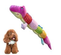 Genérico Chewing Toy for Dog, Interactive Squeaky Toy, 22.83x7.87x3.94 Inches, Crocodile Caterpillar Lizard Design, Puppy Squeaky Teething for Small, Medium, Large, Breed Use