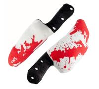 Genérico Chewing Toys, Cat Biting Toys, 5.12x1.18 Inches, 2 Pieces Plush Scratcher with Bloody Cutter Design, Training Toy for Large Breed Dogs, Solo Play, Outdoor, Hunting and Exercise
