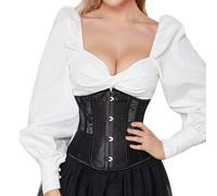 Genérico Chic Corsé Sin Mangas Mujeres con Algodón, Bustier Medieval, Steampunk con Estilo Real Moldeo Corporal Huesos Moldeador Cinturón Vestido de Noche