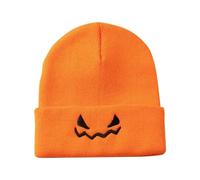 Genérico Chica 2 Años Verano Unisex Halloween Calabaza Divertida Lana Suéter Sombrero Gorra USA, naranja, Talla única