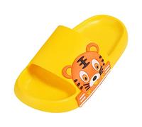 Genérico Chica Blanca Rota Cómodo Niños Niños Pequeños Zapatillas De Dibujos Animados Suela Suave Zapatillas Cómodas Zapatillas Otoño Chi, amarillo, 32 EU