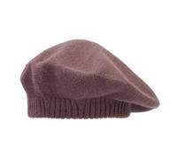 Genérico Chica Circo Boina Caliente de Lana de Punto de Color Sólido para Mujeres Sombrero de Otoño e Invierno Casual Gorro Noche Negro, a, M