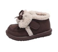 Genérico Chica Plateada Puntera Reforzada Botas Zapatos Plus Velvet Warm Versatile Short Boots Girls Soft Bottom No Boots Botines Tenis Niña, marrón, 28 EU