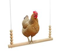 Genérico Chicken Bird Swing - Madera 45 x 38 x 1 cm | Coop Toy Perch Ladder | Safe Stable Interactive Play Enrichment for Hens Rooster Parrots Backyard Farm Climbing and Resting Use