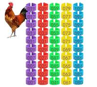 Genérico Chicken Leg Rings - 50/100 Pack Poultry Leg Bands For Identification | 16mm Colorful Rings For Chickens, Ducks, Geese, Fighting Cocks, Poultry Management and Breeding Tags For Farm Use