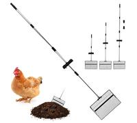 Genérico Chicken Poop Scooper, no tick Litter Sifter, 68,9 x 11,8 in Stainless Steel Shovel, Detachable Rustproof Design, Easy Waste Removal for Home, Farm, Outdoor, Pet, Kitten Cleaning