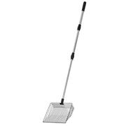 Genérico Chicken Scoop, Poultry Poop Scooper, 45.67x7.09 Inches Versatile Fine Mesh Heavy Duty Cleaner Shovel with Extendable Handle, Chickens Coop Rake for Farm, Yard, Dog, Cats, Pet, Outdoor Use
