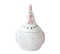 Genérico Chicken-Shaped Ceramic Storage Jar | Ceramic, 600 g/780 g, Sizes A/B | Airtight Lid Kitchen Container For Eggs Candy | Jewelry Organizer, Durable Home Decor Box