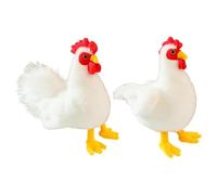 Genérico Chicken Stuffed Animal - Farmhouse Bird Plush Doll, Adorable Soft Chick Figure Display Ornament, Realistic Animal Toy Collectible Decoration Piece For Kids Girls Boys Adults Bedroom