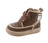 Genérico Chicos Azul Punta Dividida Botas Invierno Moda Thick Baby Cotton Children's Two Padded Warm Children's Shoes Moda Comfortable Cotton Shoes Niños Plata Punta Ciclista Botas, marrón, 33.5 EU