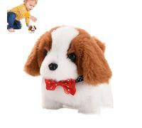 Genérico Chien Peluche Intelligent Pour Ēnfants - Jouet Robot Éducatif Interactif Qui Marche Et Aboie | Animal De Compagnie Électrique En Peluche Douce Pour Développement Sensoriel Et Cadeau Enfant