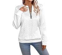 Genérico Chikalabs Women's Elegant Snake Print Zip-Up Sweatshirt Long Sleeve Round Neck Casual Pullover -Womens Sweatshirts (White,XL)