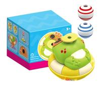 Genérico Children Electric Toy, Light-Up Blowing Ball, Educational Rotating Game, Interactive Animal Toys for Preschool, Living Room, Bedroom Play, 5.51x5.51x5.12 Inches, Gray and Yellow