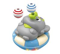 Genérico Children Electric Toy, Light-Up Blowing Ball, Educational Rotating Game, Interactive Animal Toys for Preschool, Living Room, Bedroom Play, 5.51x5.51x5.12 Inches, Gray and Yellow