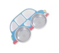 Genérico Children's Divided Stainless Steel Plate - Lightweight Bowl
