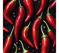 Genérico Chile Rojo Papel Pintado Autoadhesivo Verdura 44x600 cm Papel de Pared Removible Impermeable Estilo Vinilo PVC Pegatina es Estante del cajón de la cubierta del rodillo