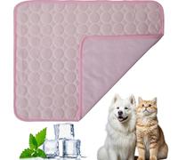 Genérico Chillywoof Dog Cooling Mat, Kittra Cooling Mat for Cats, Summer Dog Coolings Mats Washable Ice Silk Self Cool Pad, 3 Layer System Instant Cool, Protect Your Pet (Pink, 150 * 100cm)