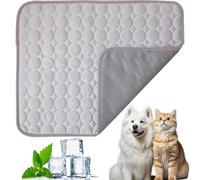 Genérico Chillywoof Dog Cooling Mat, Kittra Cooling Mat for Cats, Summer Dog Coolings Mats Washable Ice Silk Self Cool Pad, 3 Layer System Instant Cool, Protect Your Pet (Dark Gray, 100 * 70cm)