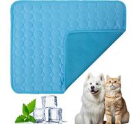 Genérico Chillywoof Dog Cooling Mat, Kittra Cooling Mat for Cats, Summer Dog Coolings Mats Washable Ice Silk Self Cool Pad, 3 Layer System Instant Cool, Protect Your Pet (Dark Blue, 150 * 100cm)