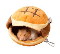 Generico Chinchilla Bed, Hamburger Shaped Small Animal Nest, Warm Insulated Sleeping House for Guinea Pig Hamster Gerbil Hedgehog, Soft Winter Indoor for Travel Resting Cold Weather Pet Comfort