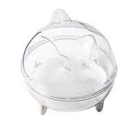 Genérico Chinchilla Sand Bath Container - Transparent Hamster Bathroom | Anti-Spill Grooming Box For Dwarf Gerbil & Golden Bear, Detachable Pet Bathtub For Small Animal Cage Accessories