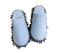 Genérico Chinelos De Quarto Mulher Pantuflas femeninas elegantes para temporada otoño invierno con plantilla gruesa extraíble y diseño cómodo para uso doméstico (Blue, M)