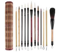 Genérico Chinese Çalligraphy Brush Set - Wood/wool | Professional Traditional Painting Brushes | Flexible Water Writing Pen Set For Chinese Çalligraphy Art Painting Ink Drawing