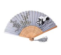 Genérico Chinese Folding Fan - bambboo Hand Fan | Floral Silk Design