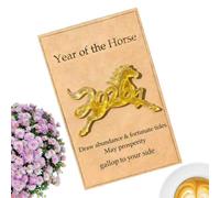 Genérico Chinese Horse Plush - Year of The Horse Gift Hug Toy | Adorable Soft Stuffed Animal with Detailed Embroidery, Ideal for Birthday Lunar New Year Celebration or Home Decor Display 3.94x3.15 in