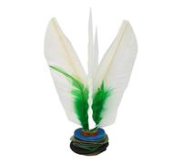 Genérico Chinese Jianzi, Wings Shuttlecock, Foot Kick Toy, Sturdy Rubber Base, White Wings Design, Fitness Entertainment and Outdoor Sports Use, 6.3 Inches, Random Color, 1 Piece