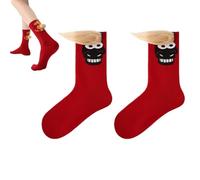 Genérico Chinese New Year of the Horse 2026 Chinese Zodiac Socks,Red Horse Socks for Women,Festive Animal Soft Cotton Stockings