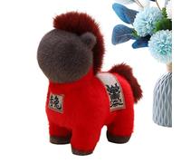 Genérico Chinese Plush Mascot - Horse Doll for Kids | Velvet Cotton with Soft Texture, Red Cuddly Toy for Party, Sofa, Bed, Couch, Desk, Boys and Girls, Friends, Collectors for Girlfriend Gift