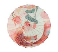 Genérico Chinese Silk Parasol - Classical Asian Umbrella | Wooden Handle