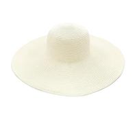 Genérico Chino Chimenea Sombrero para Mujer Plegable Sombrero Color Sólido Sombrero de Sol Vacaciones en Completa Visera Playa Sombrero de Playa Mujer Verano Gris Niño, blanco, Talla única