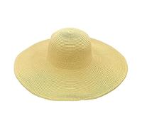 Genérico Chino Chimenea Sombrero para Mujer Plegable Sombrero Color Sólido Sombrero de Sol Vacaciones en Completa Visera Playa Sombrero de Playa Mujer Verano Gris Niño, amarillo, Talla única
