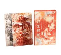 Genérico chino Mythology Poker Cards - Good Luck Fish Design | Durable Playing Cards with Artistic Pattern, Fun Social Game Deck for Parties Family Travel Gatherings Play Women Men Adults