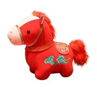 Genérico chino New Year Horse Decorations - Cute Auspicious Cloud Chinese Collectibles | Plush Horse Toys | for Cars Shop Window Offices Cafes Bookstores Sofas Bookshelves Display Cases Beds