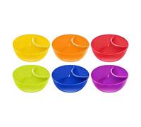 Genérico Chip And Dip Bowl - 15x15x5cm Divided Mixing Container | 6 Pieces Snack And Dip Bowls | Snack, Dipping Bowl Set For Party Movie Night Buffet Appetizer Picnic Breakroom
