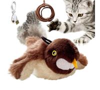 Genérico Chirping Bird Cat Toys: Juguete de Peluche Realista para lidiar con Juegos de Caza Juguete eléctrico para Gatos con activación táctil para Movimiento y Actividad Interior