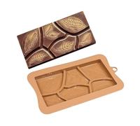 Genérico Chocolate Candy Mold - Food-Grade Silicone, 7.09x4.09x0.55in Food Grade Non-Stick Baking Mould | Easy-Release Break-Apart Tray And Reusable Dessert Maker, Flexible Candy Mold For Home, Party