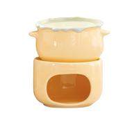 Genérico Chocolate Fondue Cup, Non-Stick Ceramic Warmer Pot, Fondue Mug Set with Forks, Perfect for Cheese Marshmallow Dipping Dessert Beverage, Ideal for Dinner Wedding Party Birthday Celebration