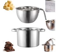 Genérico Chocolate Fondue Pot - Baking Fondue Tool, Cheese Melting Pot, Butter Melter Pots, for Butter Culinary Home Kitchen Restaurant Chocolate Cheese Candy Dessert (3.5+4L)