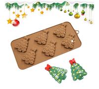 Genérico Chocolate Mold, no tick Chocolate Mould, 6 cavidades Festive Easy Demolding Mold For Birthday Festival Home Party Holiday Baking Kitchen Postre Cooking Celebration