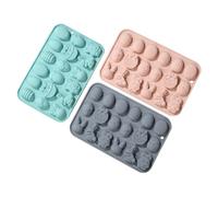 Genérico Chocolate Molds Easter | 3 piezas Heat Resistant non-tick Soft,Easter Candy Cake Baking Pan,for Cupcake Clay Crafts Fondant Candy Sugar 7,60 pulgadas x 4,92 pulgadas