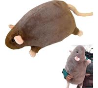 Genérico Chonky Rat Plushie,Large Fat Rat Stuffed Animal, Soft Chubby Mouse Pillow for Adults, Cute Round Hugging Cushion for Bed Sofa Office Decor, Cozy Gift for Friends (Brown, 35 CM)