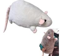 Genérico Chonky Rat Plushie,Large Fat Rat Stuffed Animal, Soft Chubby Mouse Pillow for Adults, Cute Round Hugging Cushion for Bed Sofa Office Decor, Cozy Gift for Friends (White, 90 CM)