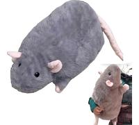 Genérico Chonky Rat Plushie,Large Fat Rat Stuffed Animal, Soft Chubby Mouse Pillow for Adults, Cute Round Hugging Cushion for Bed Sofa Office Decor, Cozy Gift for Friends (Gray, 90 CM)