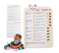 Genérico Chore Chart Checklist, Cartoon Themed Learning Planner, 5.71x8.46 Inches, Erase Routine Board, Time Management Tool, Daily Task Organizer for Boys and Girls (Multicolor)