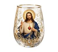 Genérico Christian Mugs - Limited Edition Faith Cup Glass Coffee Mug | Christian Glass Coffee Cup 400ml 14oz | Religious Inspirational Morning Beverage Gift For Believers. Glas.